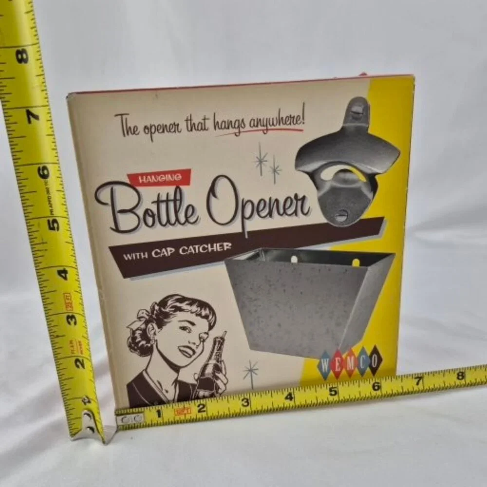 WEMCO Hanging Bottle Opener with Cap Catcher New in Box